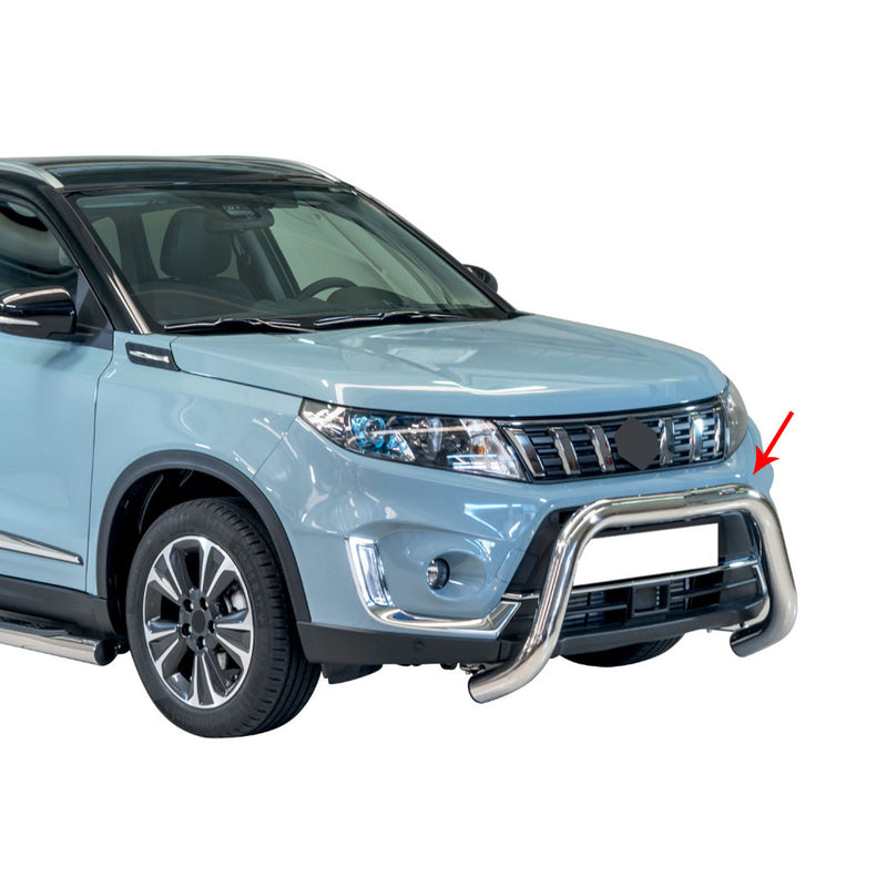 Pare-buffle Avant pour Suzuki Vitara 2019-2024 76 mm en Acier Gris