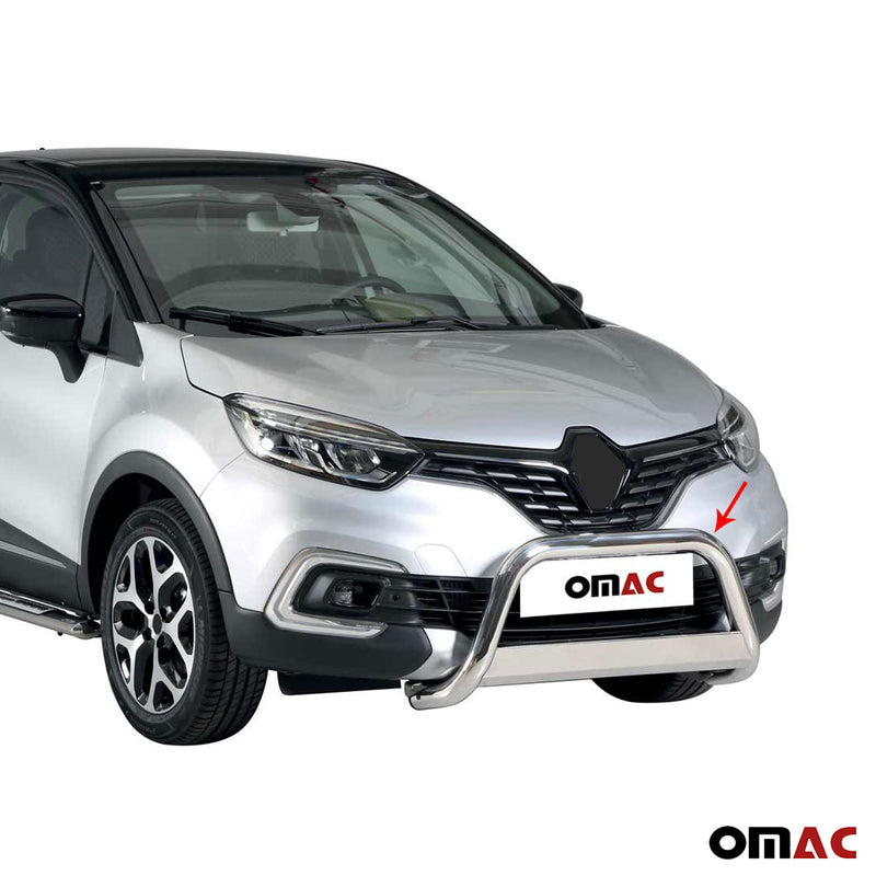 Pare-buffle Avant pour Renault Captur 2017-2019 63 mm en Acier Gris