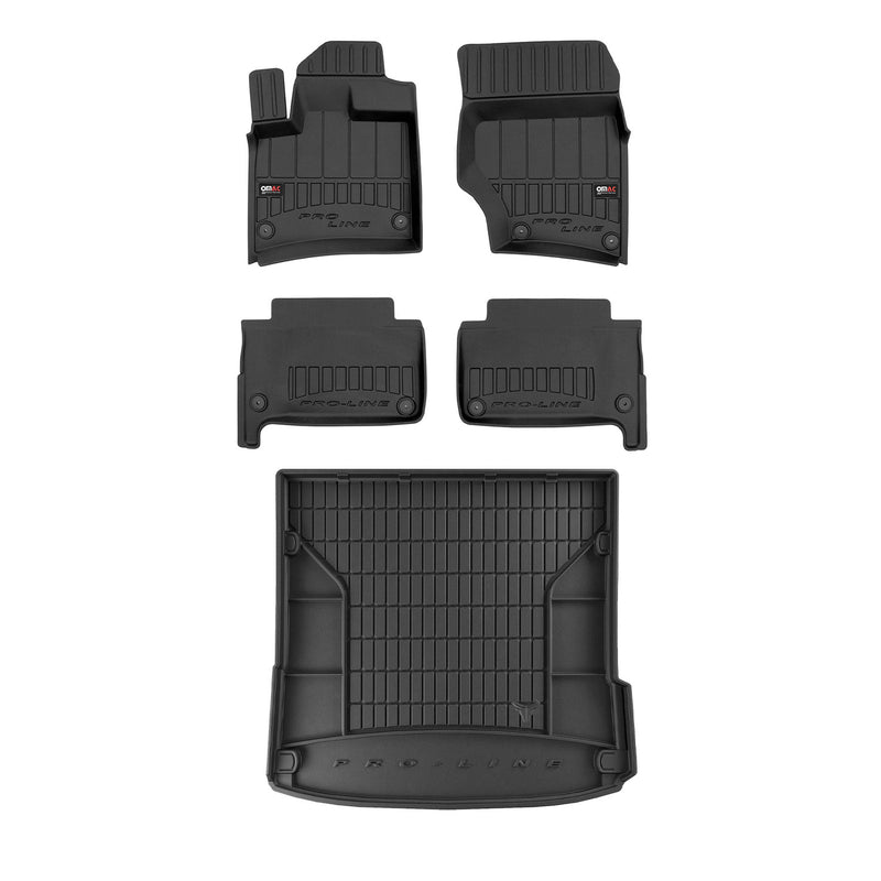 Kit Tapis de Sol et Coffre pour Audi Q7 2006-2015 TPE Noir