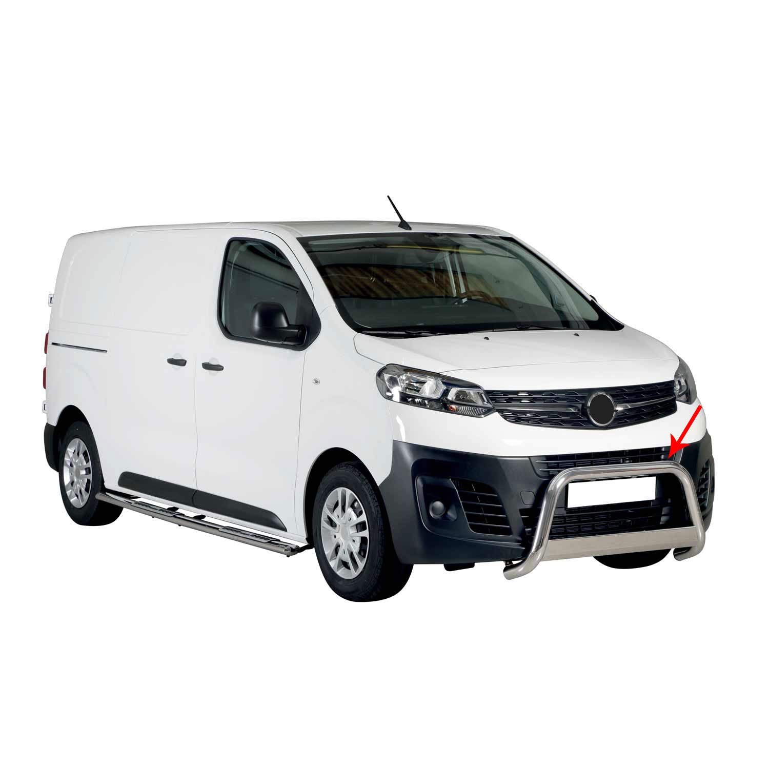 Pare-buffle Avant pour Opel Vivaro C 2019-2026 63 mm en Acier Gris