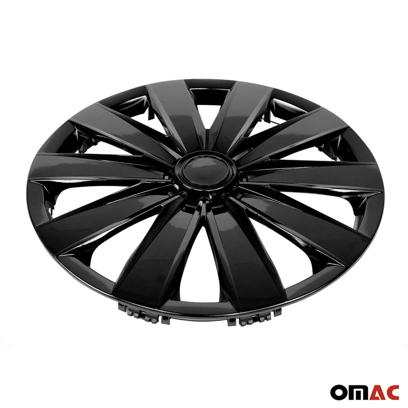 Jeu Enjoliveurs de Roue pour Peugeot 308 16 Pouces 4 Piéces Noir