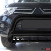 Pare-buffle Avant pour Mitsubishi L200 Triton 2012-2014 Ø 89mm en inox Noir