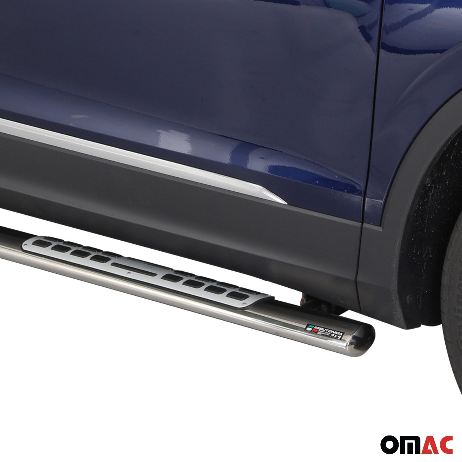 Marchepieds Latéraux pour VW Tiguan Allspace 2016-2024 Acier Inoxydable Argent