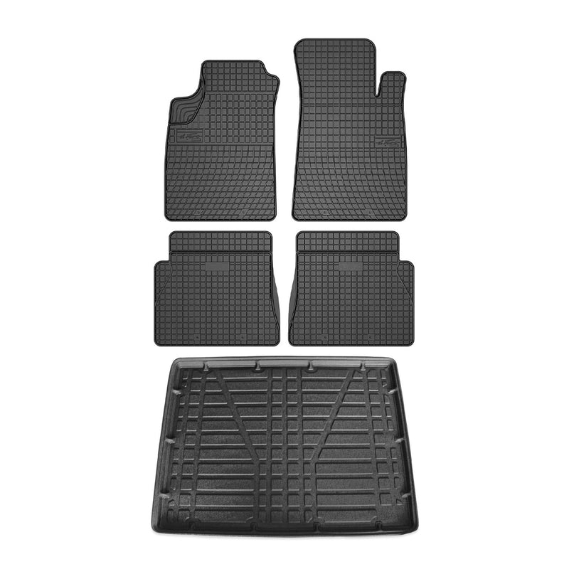 Kit Tapis de sol et coffre pour Renault Kangoo 1999-2008 TPE Noir