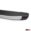 Marchepieds Latéraux pédale pour Opel Mokka 2012-2019 Aluminium Noir Gris 2Pcs