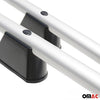 Barres de toit longitudinales pour VW Caddy 2003-2015 Long Aluminium Gris