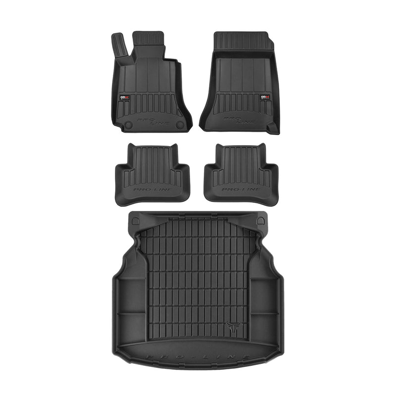 Kit Tapis de Sol et Coffre pour Mercedes Classe C W204 2007-2015 TPE Noir