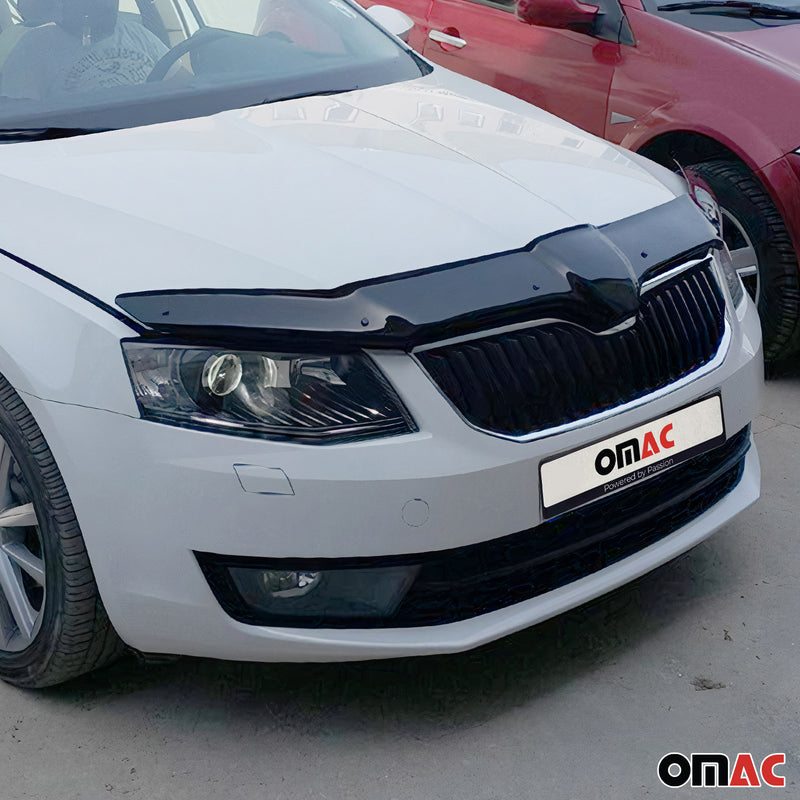 Déflecteur de Capot pour Skoda Octavia 2013-2019 en Acrylique Noir