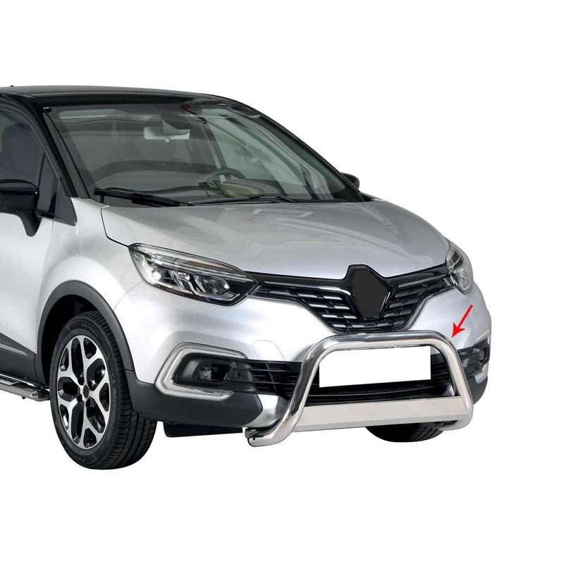 Pare-buffle Avant pour Renault Captur 2017-2019 63 mm en Acier Gris