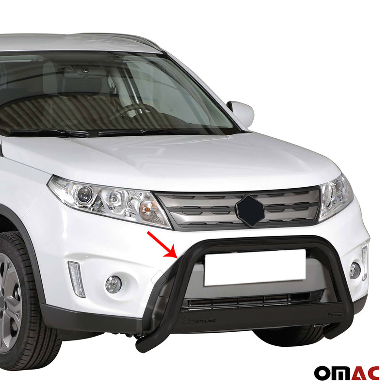 Pare-buffle Avant pour Suzuki Vitara 2015-2018 63 mm en Acier Noir