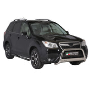 Marchepieds Latéraux pour Subaru Forester IV 2013-2015 Pre-FL Acier Inox Noir 2x