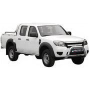 Marchepieds Latéraux pour Ford Ranger Double Cab 2009-2011 Acier Inoxy Argent