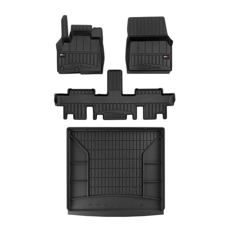 Kit Tapis de Sol et Coffre pour Renault Espace 2002-2014 TPE Noir