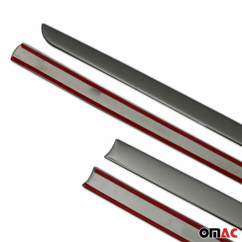 Baguette protection Latérale de porte pour Peugeot 208 2012-2019 Chromé Foncé 4x