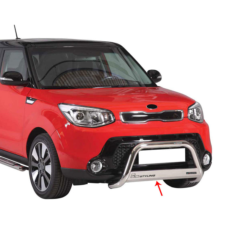 Pare-buffle Avant pour Kia Soul 2013-2017 63 mm en Acier Gris