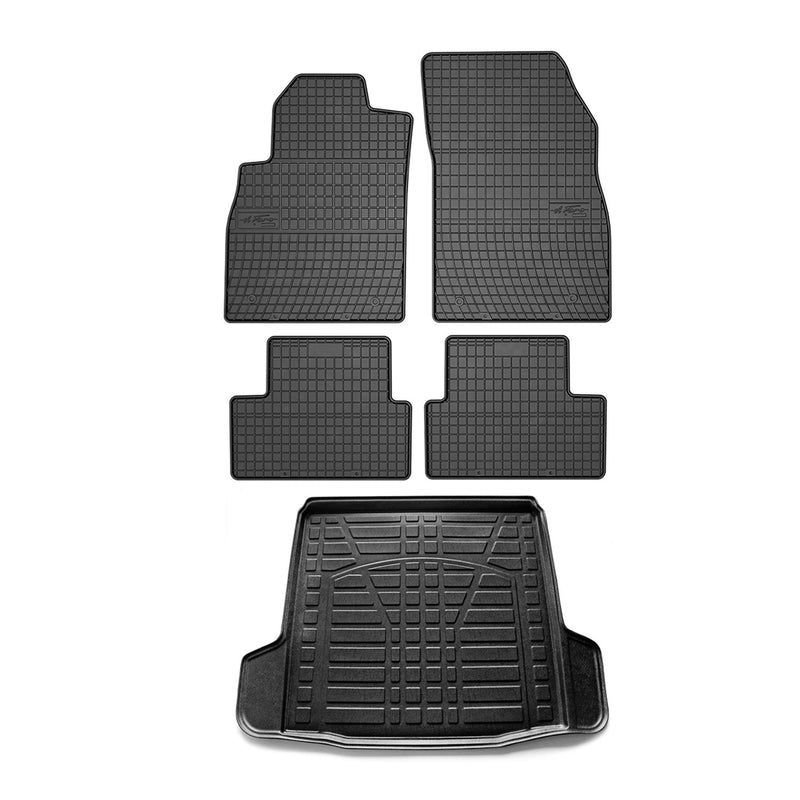 Kit Tapis de sol et coffre pour Chevrolet Cruze 2008-2016 Berline TPE Noir