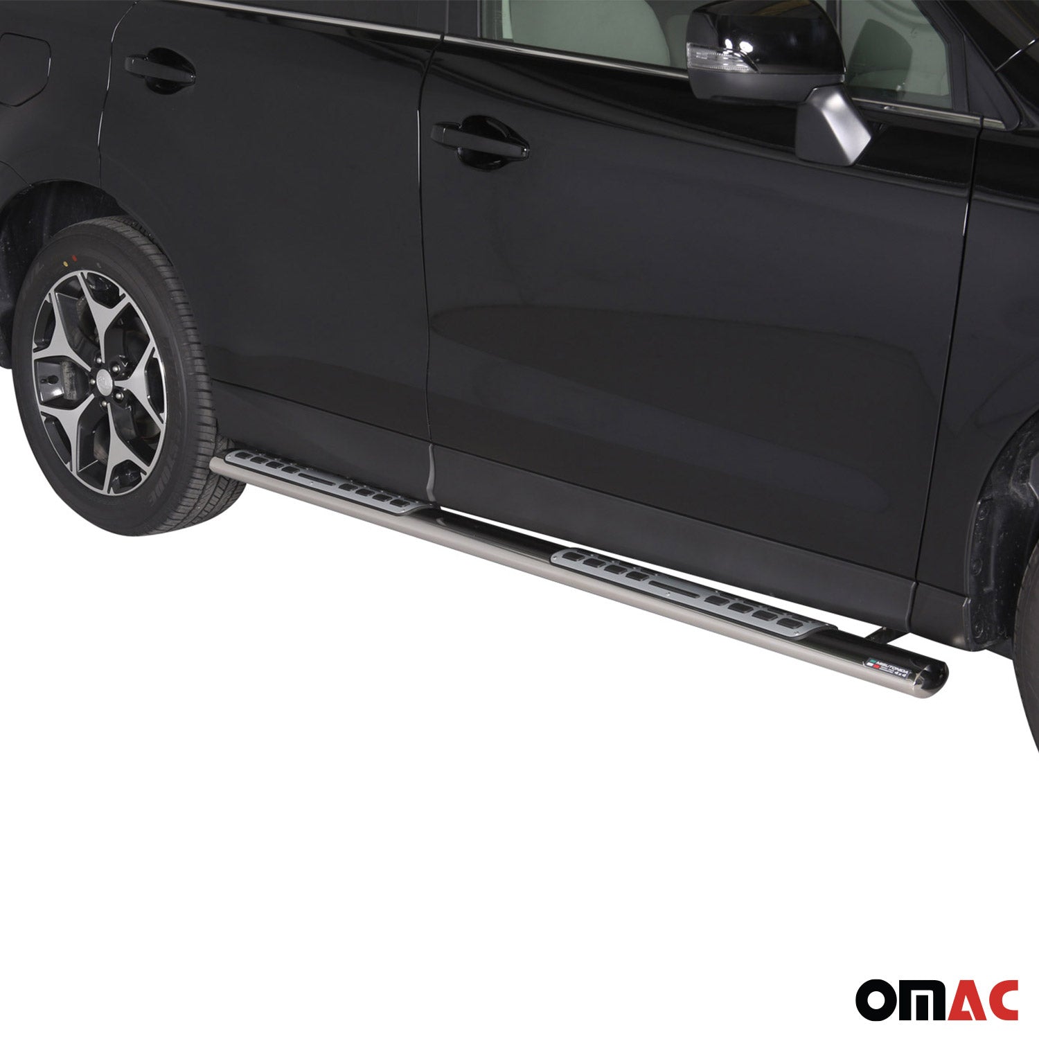 Marchepieds Latéraux pour Subaru Forester IV 2013-2015 Pre-FL Acier Inox Gris 2x