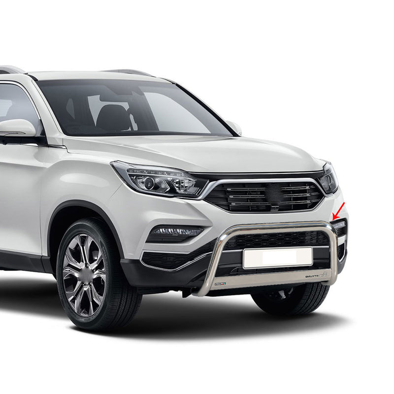 Pare-buffle Avant pour SsangYong Musso 2018-2024 63 mm en Acier Gris