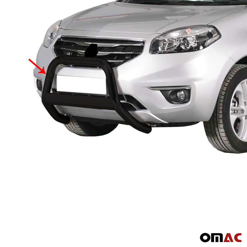 Pare-buffle Avant pour Renault Koleos 2011-2013 63 mm en Acier Noir