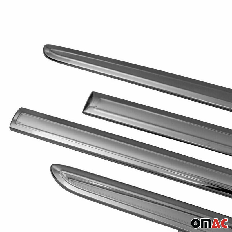 Garniture Baguette de porte latérale pour VW Caddy 2015-2020 inox Foncé 4Pcs