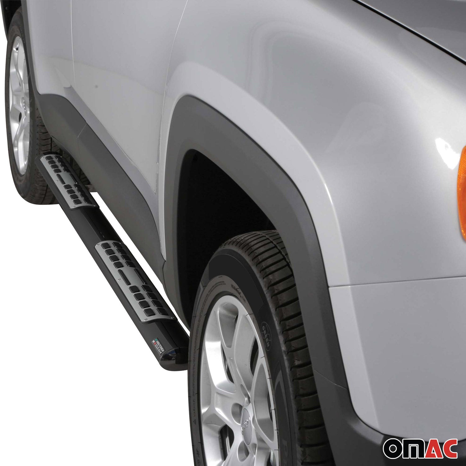 Marchepieds Latéraux pour Jeep Renegade Trailhawk 2014-2017 Acier Inoxy Noir