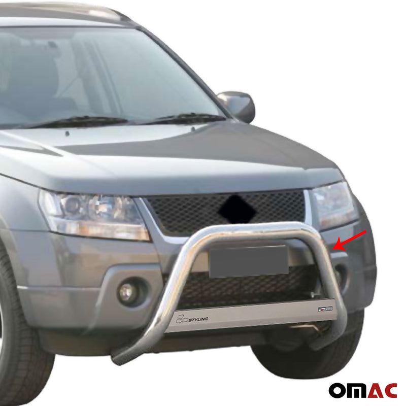 Pare-buffle Avant pour Suzuki Grand Vitara 2005-2008 63 mm en Acier Gris