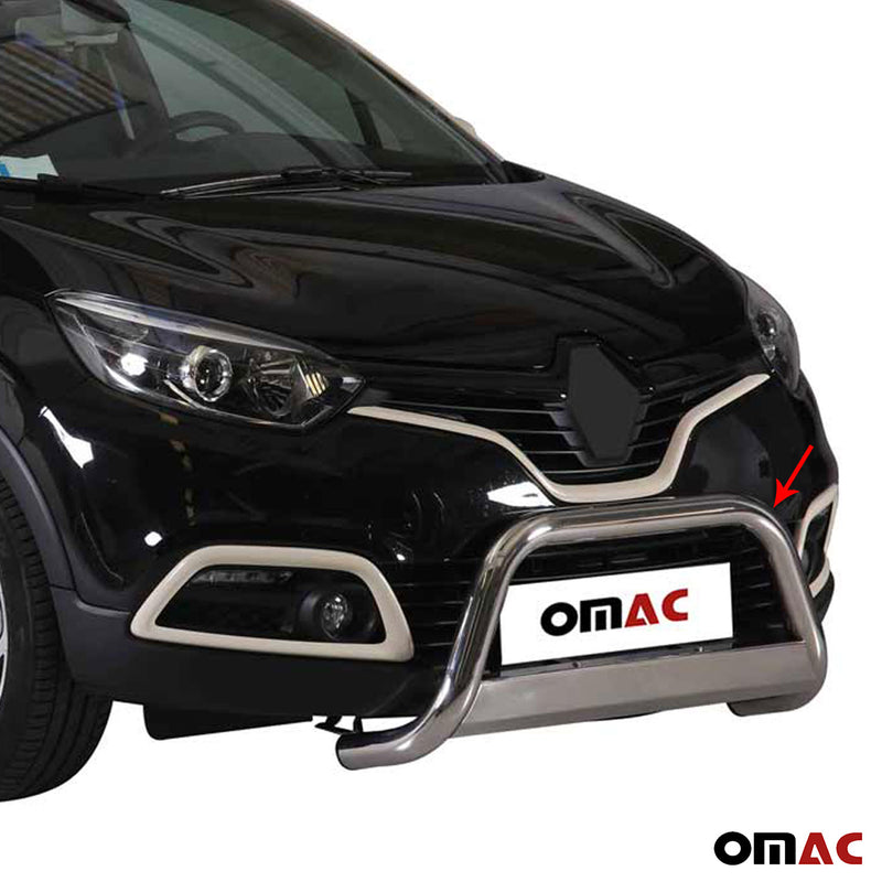 Pare-buffle Avant pour Renault Captur 2013-2017 63 mm en Acier Gris