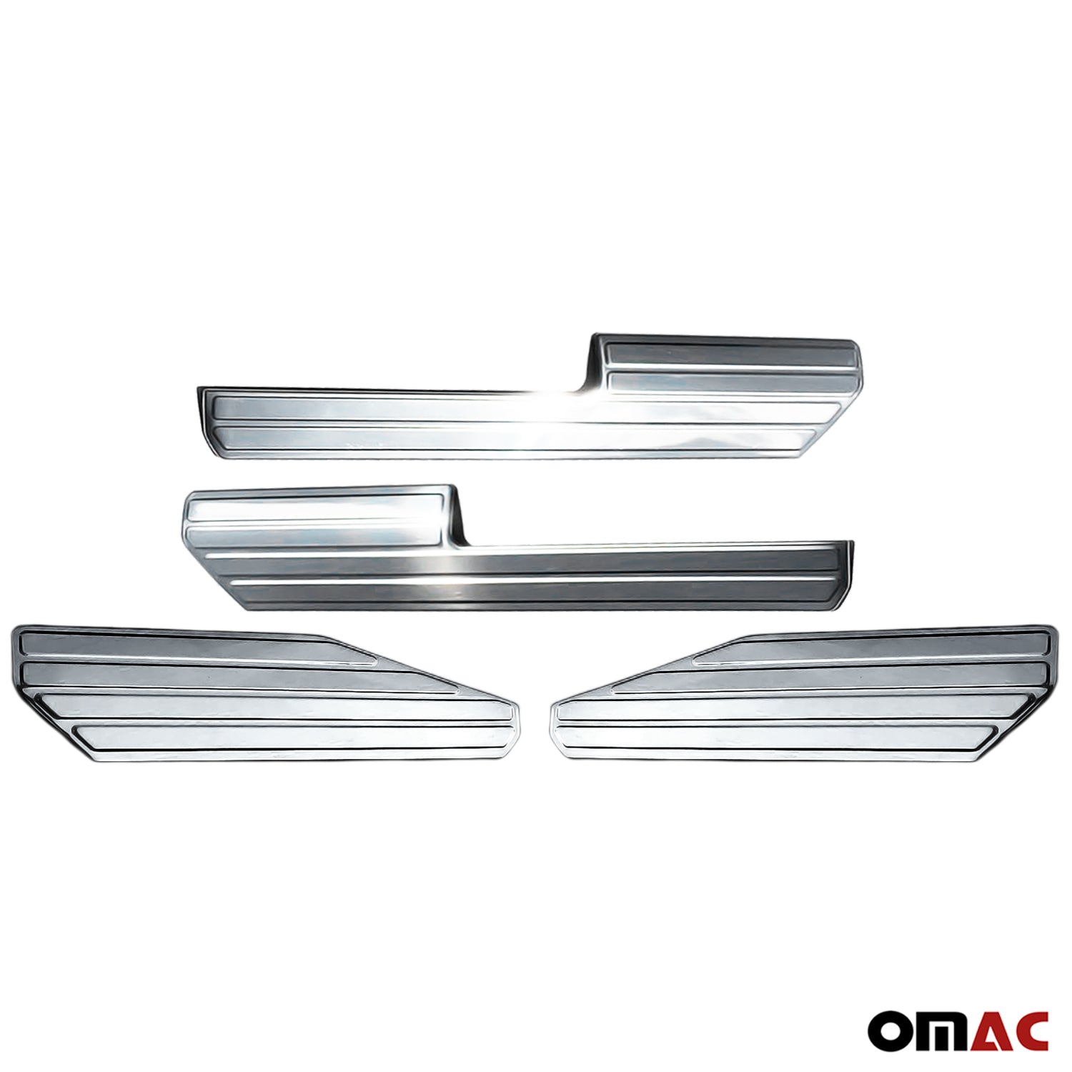 Seuil de porte intérieur pour VW Amarok 2010-2020 acier inox chromé 4 Pcs