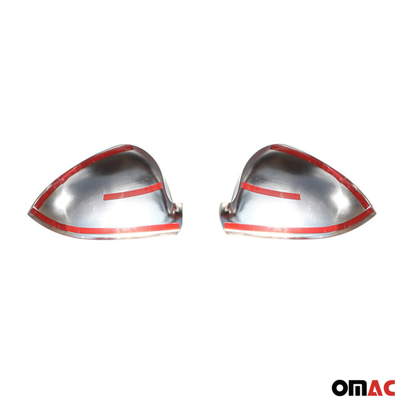 Coques de Rétroviseurs pour Seat Alhambra 2004-2010 en Acier Chromé Argent