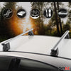 Menabo Barres de toit Transversales pour Mercedes S W222 2014-2020 Alu Gris TUV