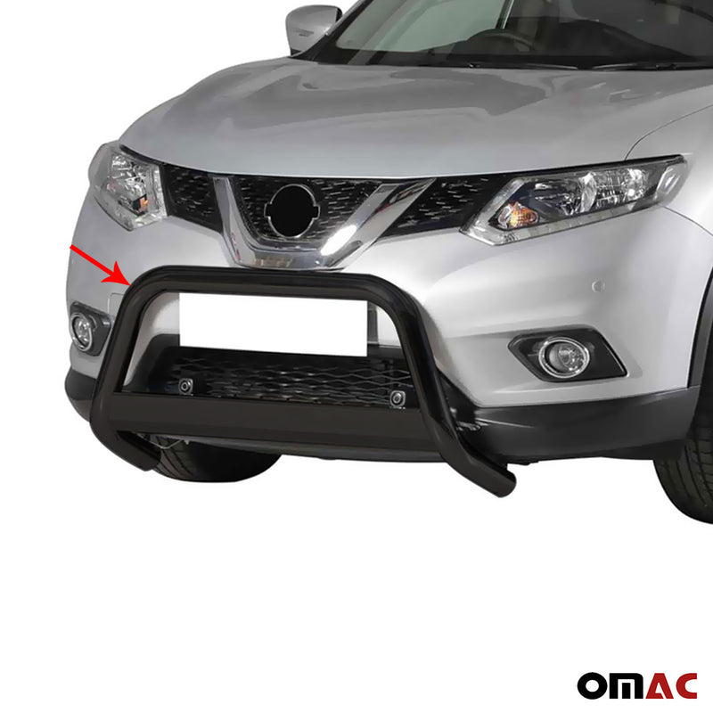 Pare-buffle Avant pour Nissan X-Trail 2015-2017 63 mm en Acier Noir