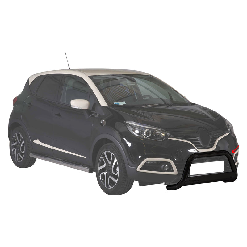 Pare-buffle Avant pour Renault Captur 2013-2017 63 mm en Acier Noir