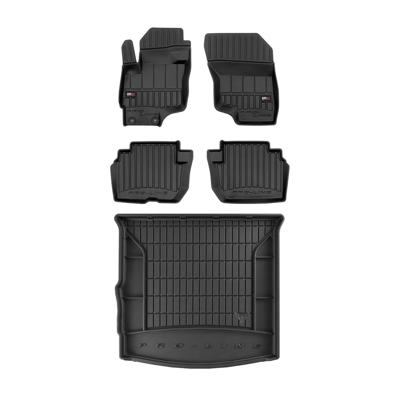 Kit Tapis de Sol et Coffre pour Mitsubishi Outlander 2014-2022 TPE Noir