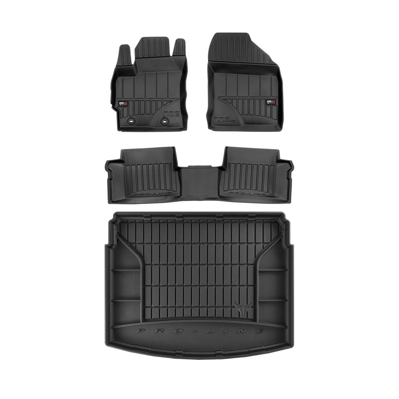 Kit Tapis de Sol et Coffre pour Toyota Auris 2012-2018 TPE Noir