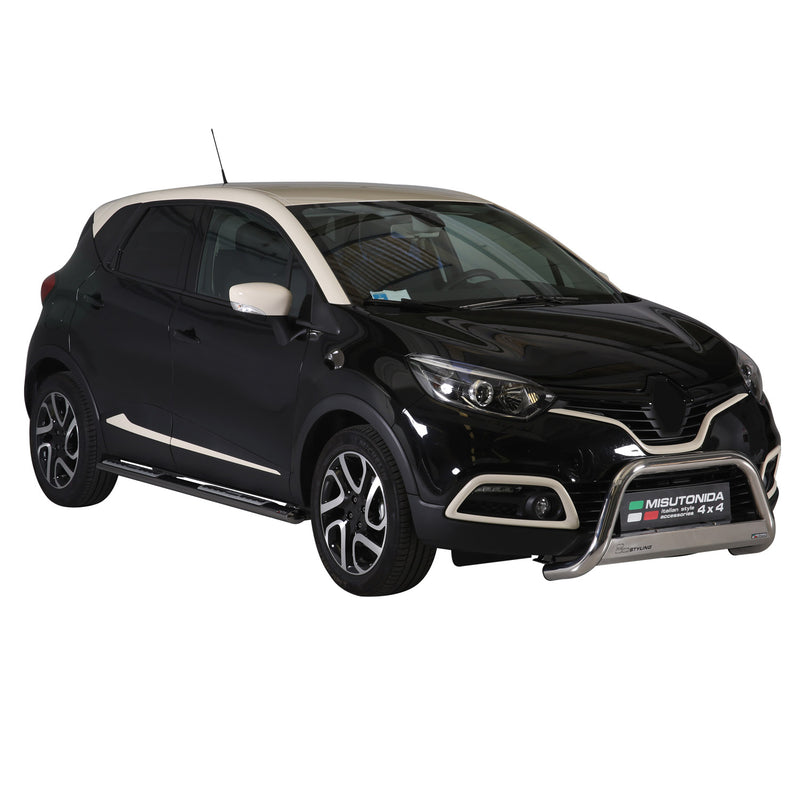 Marchepieds Latéraux pour Renault Captur 2013-2017 Acier Inoxydable Noir