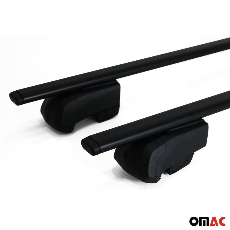 Barres de toit Transversales pour Audi Q7 2006-2015 TÜV ABE Alu Noir 2x