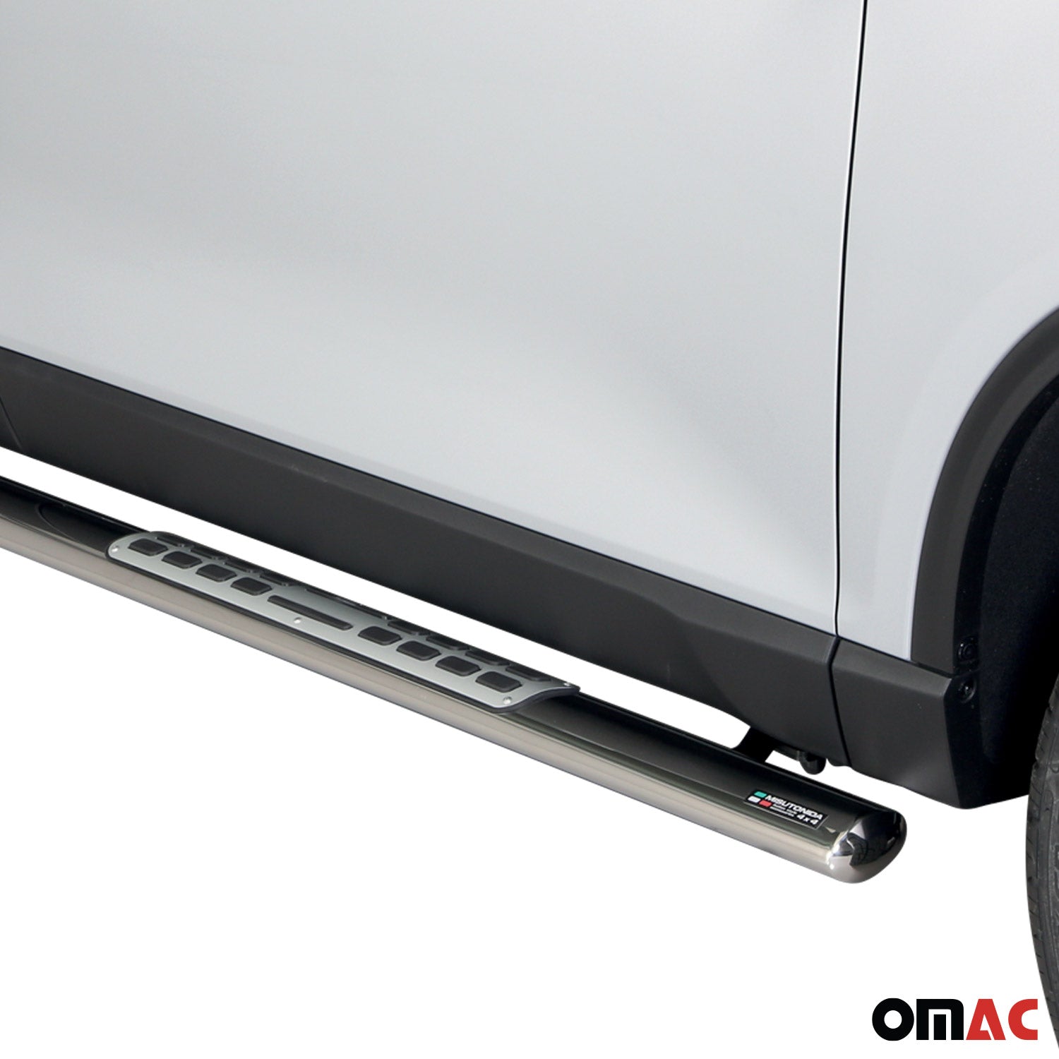 Marchepieds Latéraux pour SsangYong Rexton 2017-2026 Acier Inoxydable Argent