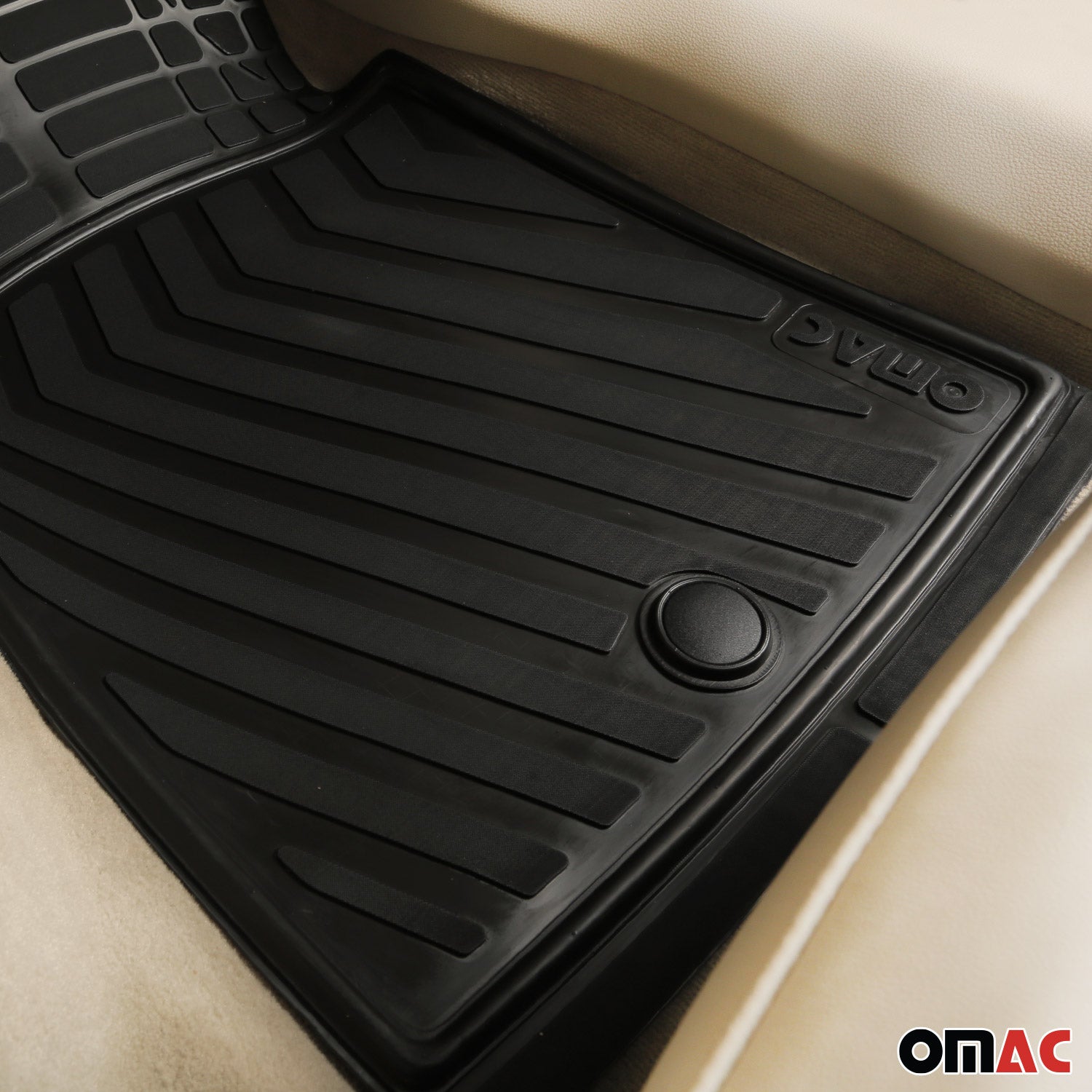 Tapis de sol Universel pour Nissan X-Trail antidérapants en caoutchouc Noir