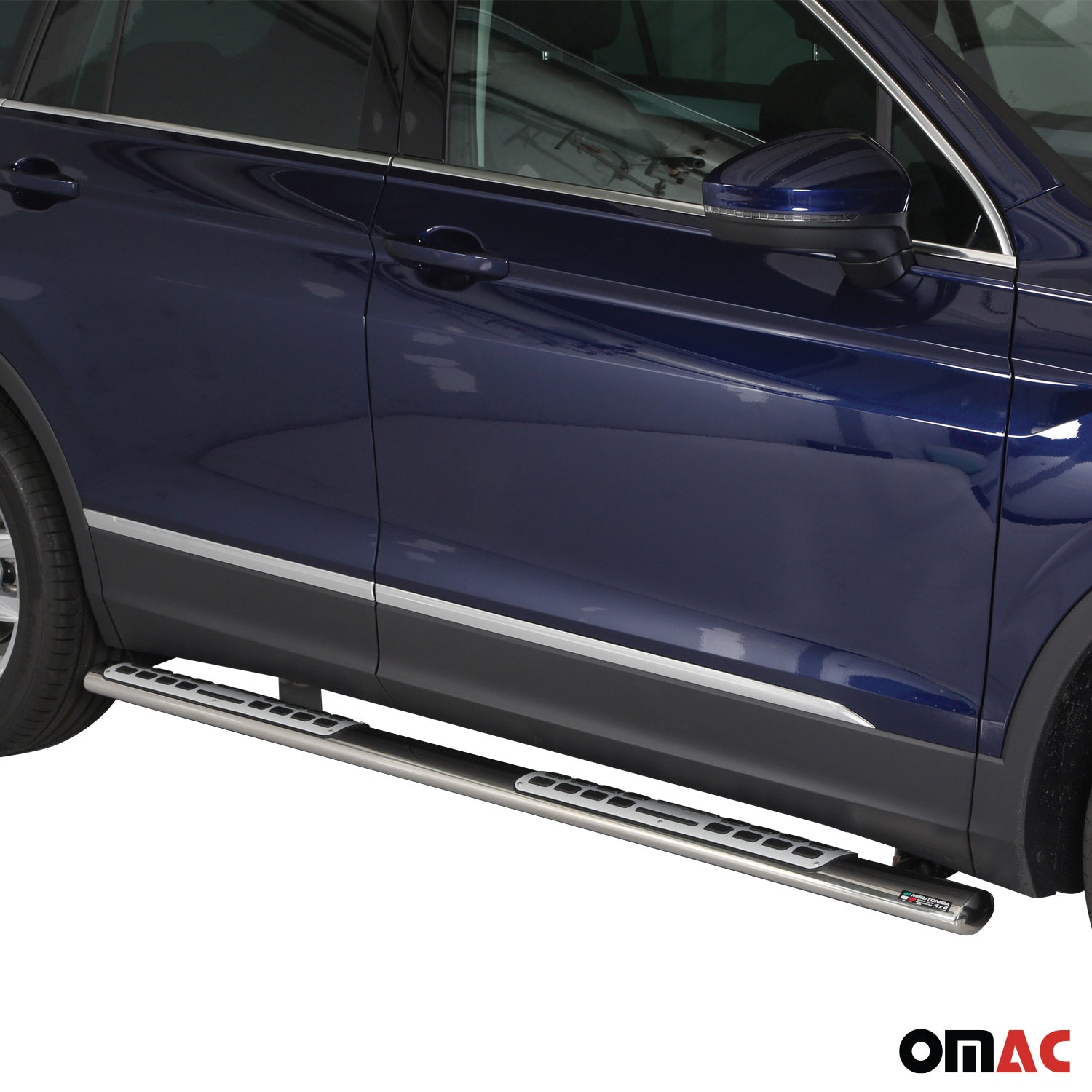 Marchepieds Latéraux pour VW Tiguan Allspace 2016-2024 Acier Inoxydable Argent