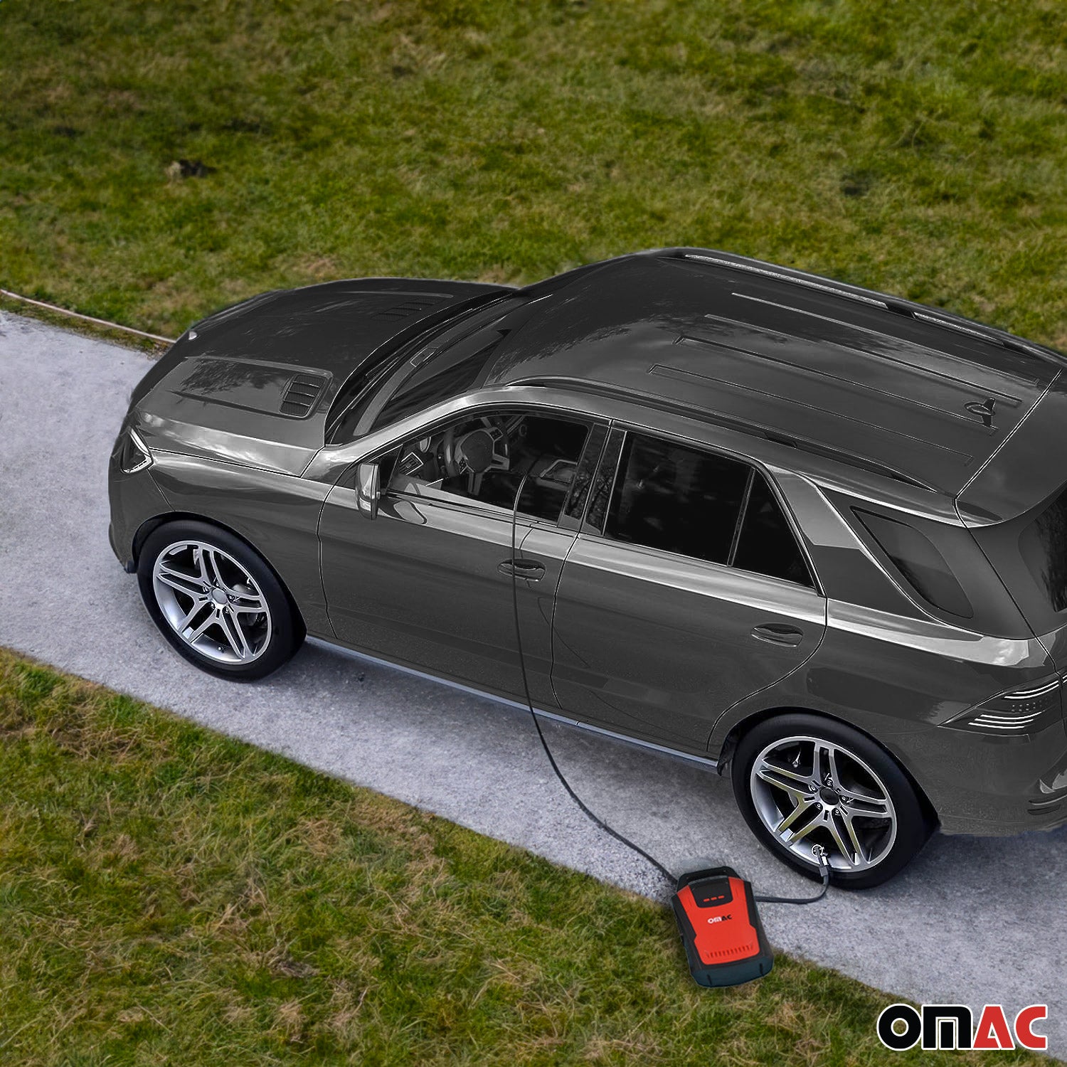 OMAC Gonfleur Pneu Pompe à Air Électrique pour Vélo /Moto/Trotinette/Voiture avec écran LCD 12V 150 PSI