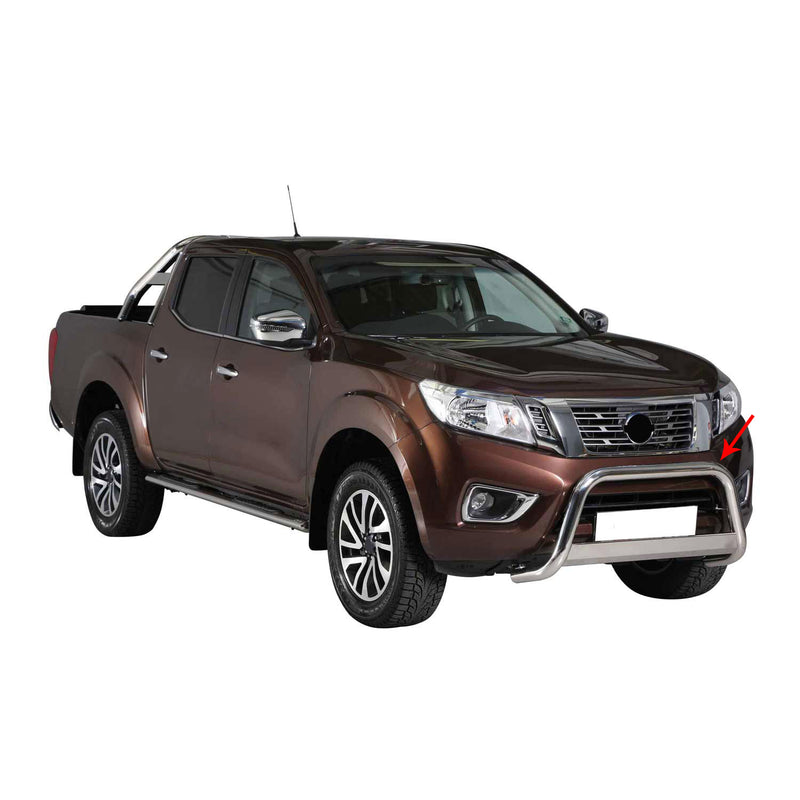 Pare-buffle Avant pour Nissan NP300 Navara 2016-2021 63 mm en Acier Gris