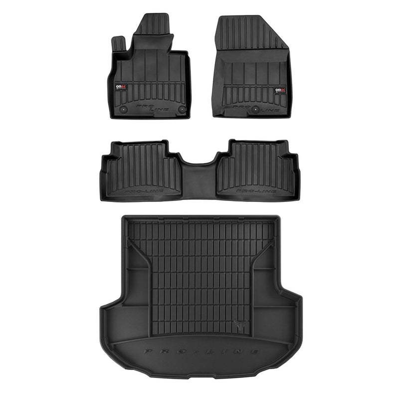 Kit Tapis de Sol et Coffre pour Hyundai Santa Fe 2018-2022 TPE Noir