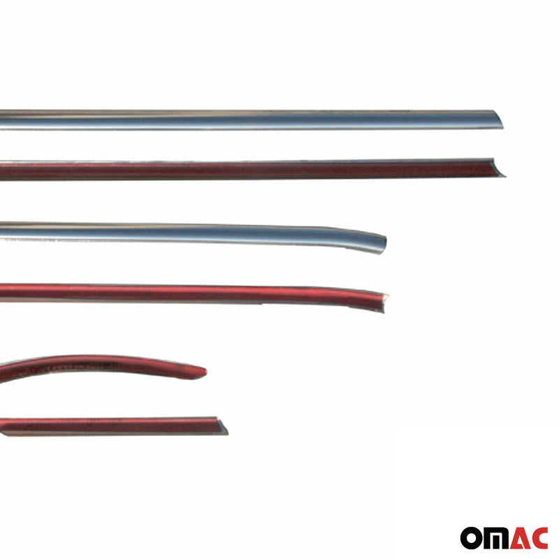 Baguettes pour contour Latérales pour Seat Leon 2005-2012 en acier inox chrome