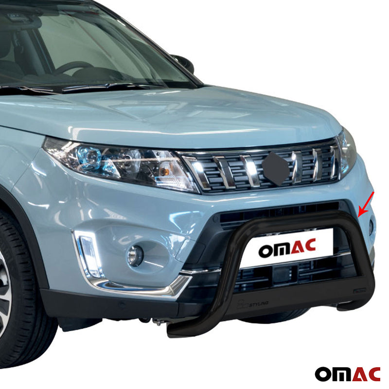 Pare-buffle Avant pour Suzuki Vitara 2019-2024 63 mm en Acier Noir