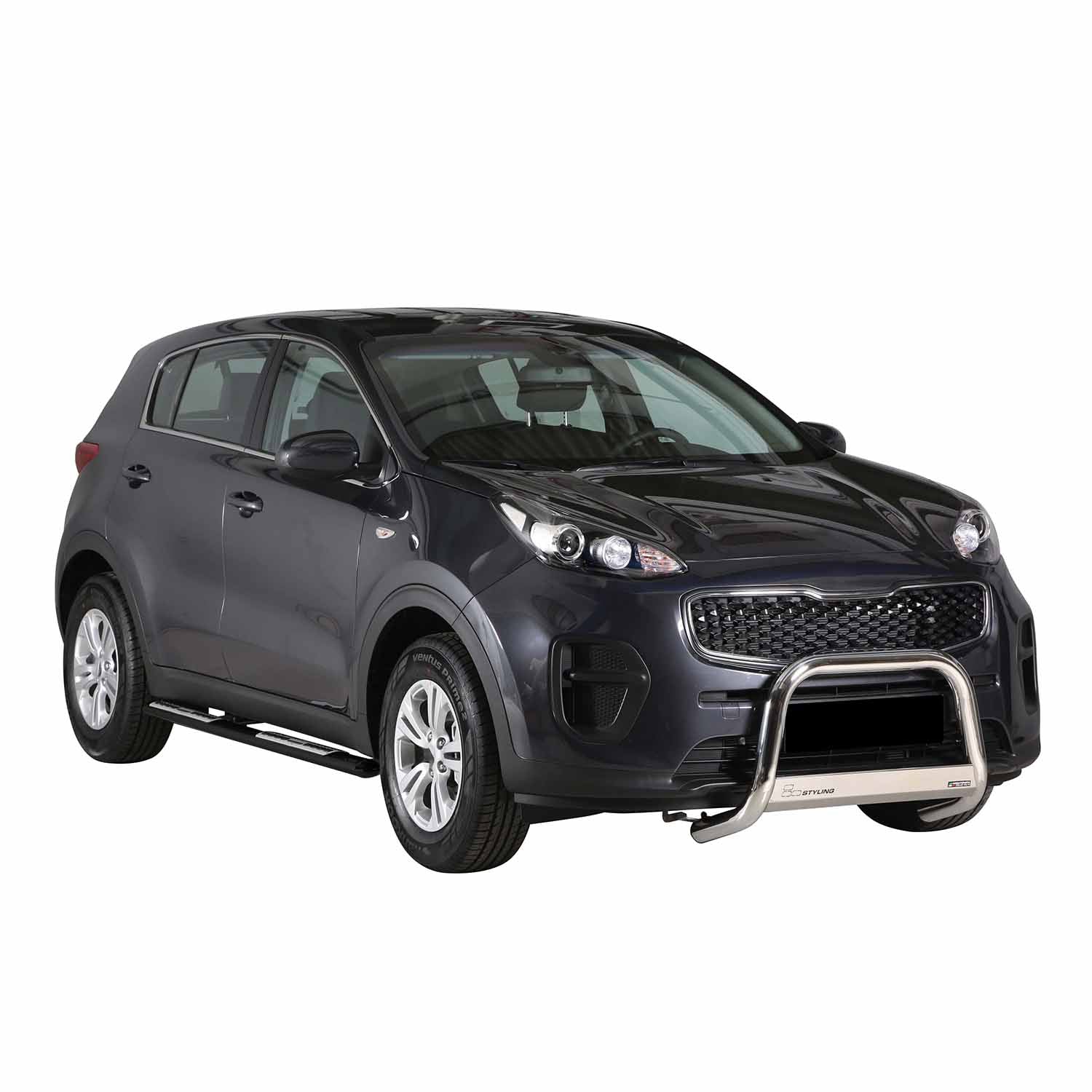 Marchepieds Latéraux pour Kia Sportage 2016-2018 Acier Inoxydable Noir