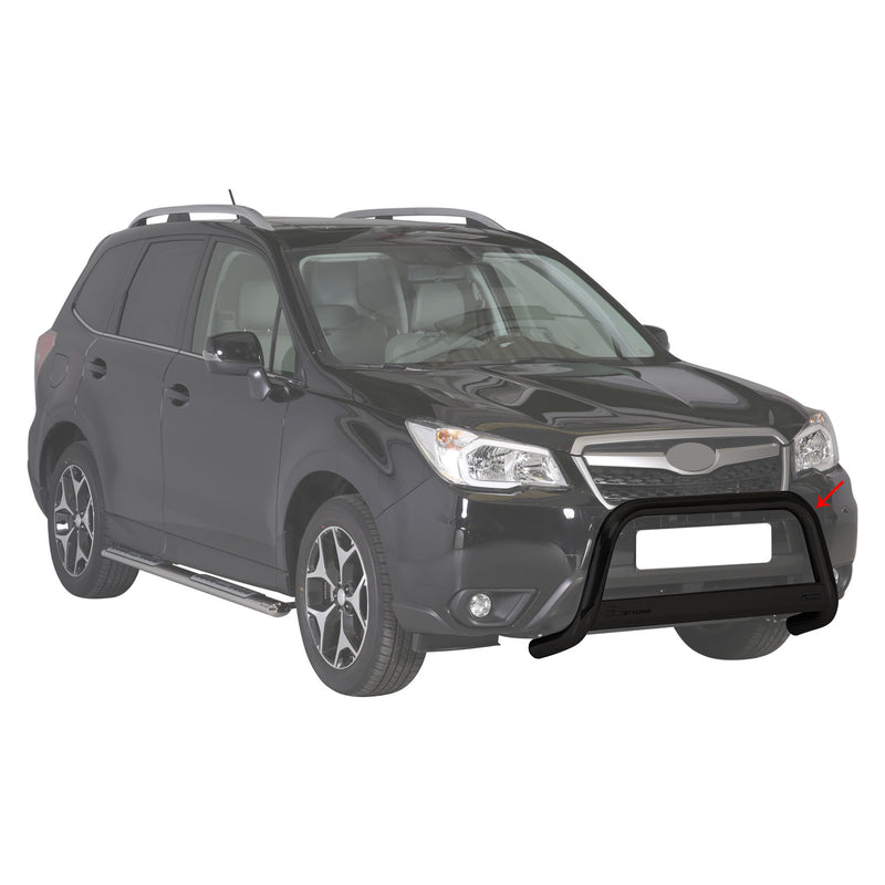 Pare-buffle Avant pour Subaru Forester 2013-2015 63 mm en Acier Noir