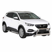 Marchepieds Latéraux pour Opel Grandland X 2017-2024 Acier Inoxydable Argent