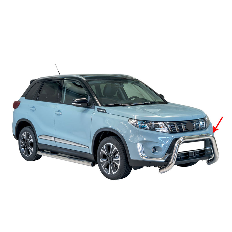 Pare-buffle Avant pour Suzuki Vitara 2019-2024 76 mm en Acier Gris