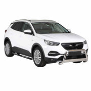 Marchepieds Latéraux pour Opel Grandland X 2017-2024 Acier Inoxydable Noir