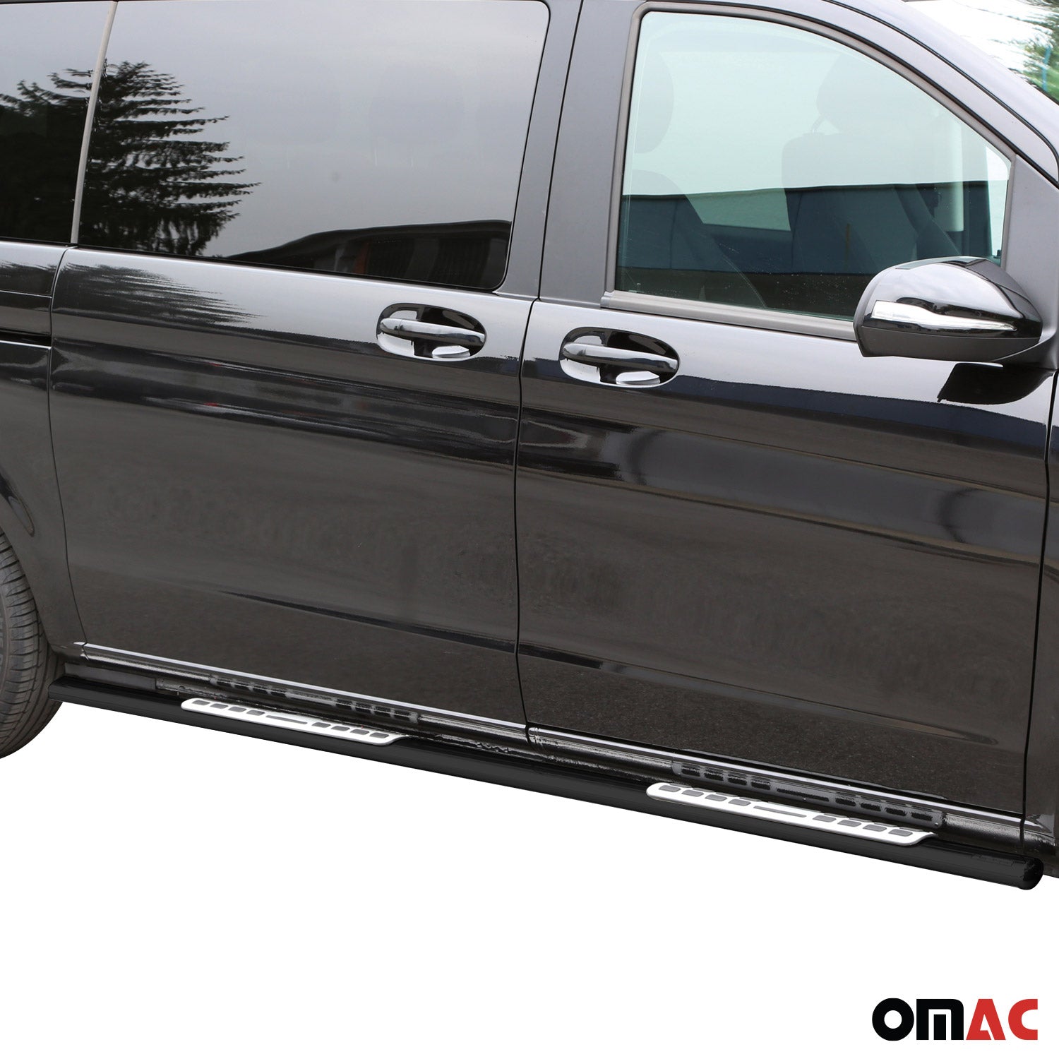Marchepieds Latéraux pour Mercedes Classe V Vito W447 2020-2026 Acier Inox Noir